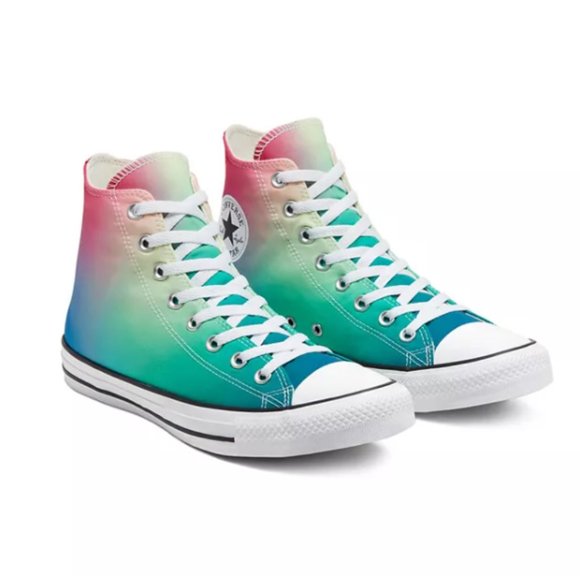 Converse Chuck Taylor All Star Ombre Rainbow High Top Sneakers Men’s 3 NWOB - Picture 14 of 15